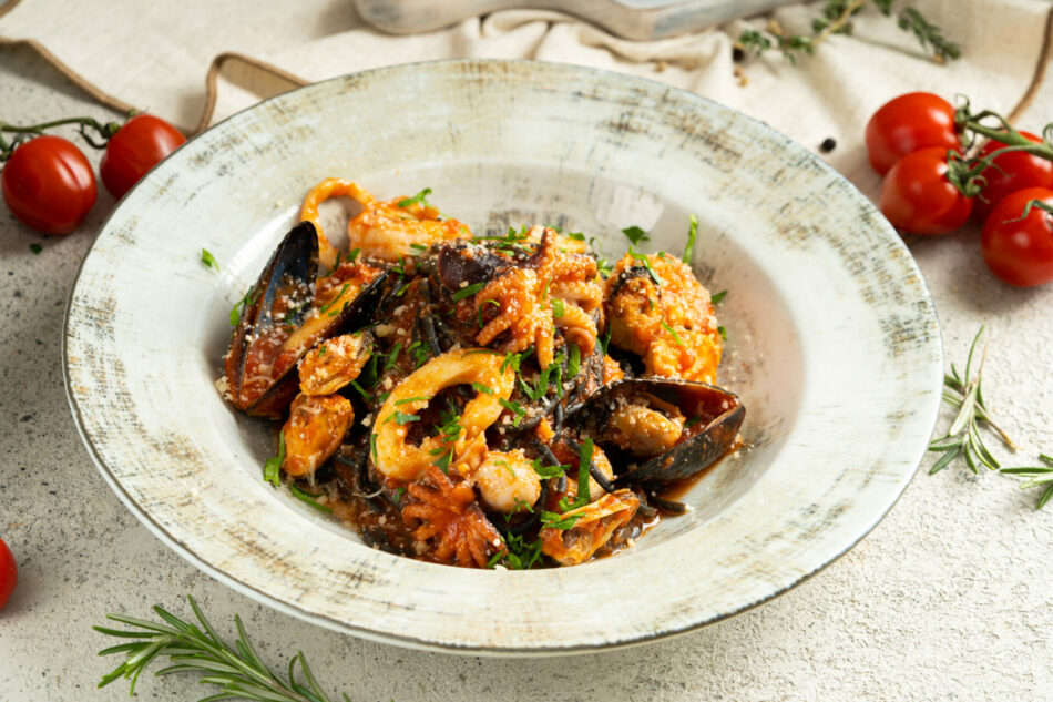 ПАСТА С МОРЕПРОДУКТАМИ